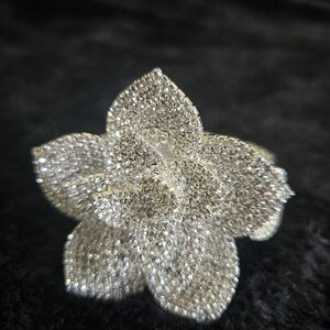 Dazzling Silver Floral Bracelet